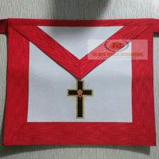 AASR 18 degree Apron with cross & red flower inside 