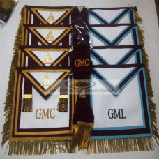 Masonic Irish regalia Royal Arch Apron & Sash GMC Embroidered 